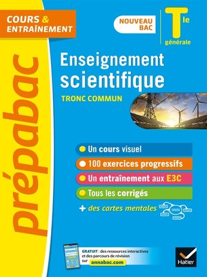cover image of Prépabac Enseignement scientifique Tle générale--Bac 2024